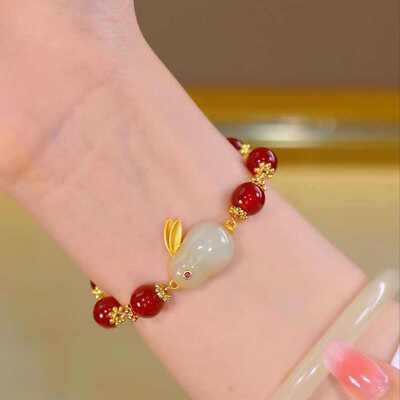 Benmingnian Brlet Womens New Jade Rabbit Girlfriend Transpo