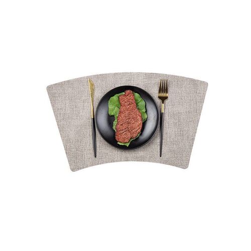 Soft Fanshaped Linen Weave Table Mat Modern Minimalist Rolla
