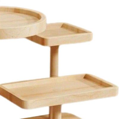 Wooden Display Riser Stand Tiered Tray Multi Layer Display