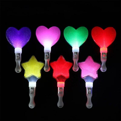 Heart Shape LED Glow  Love  Luminous Concert Cheering Tube B