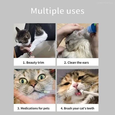 Cat Grooming nail cutting anti scratch bite fixed bag bath T