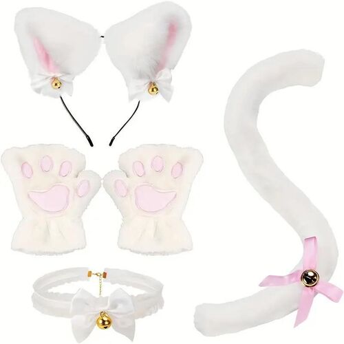 Halloween costume cat cosplay costume ears and tail set万圣