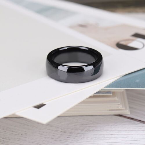 Kolmnsta 2/4/6mm Black Brushed Fashion Ceramic Ring Women Me