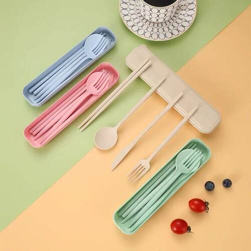 Tableware Spoon Fork Chopsticks Knife Cutlery with Box for C