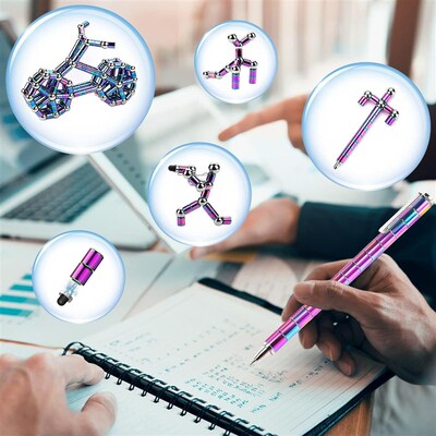 Magnetic Metal Fidget Pen Toys Multifunctional Gift Deformab