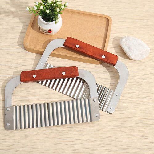 Stainless Steel Wolf Tooth Potato Slicer for Cutting Wavy Fr