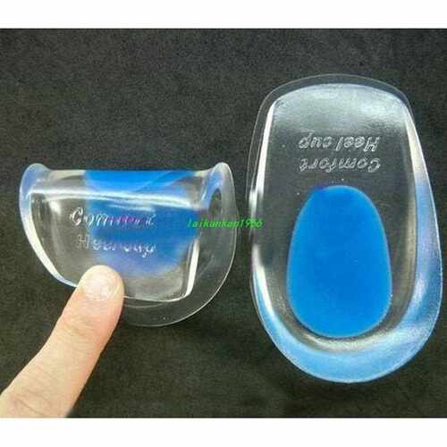 Gel Shoes Insoles Cushion Heel Cup Massage Pads Inserts Heel