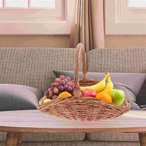 Seagrass Flowers Pot Picnic Basket Camping Delicate Wicker