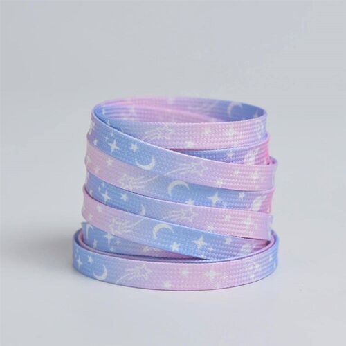 120/140/160cm Stars Moon Sky Blue Smoke Purple Love Shoelace