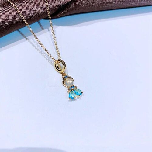 MIGGA New Fairy Tales Small Zircon Stone Princess Pendant Ne