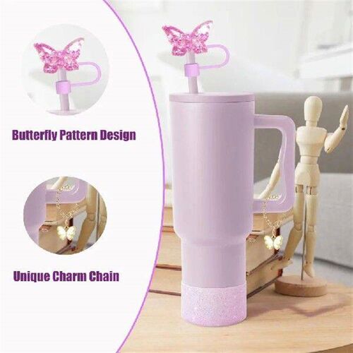 3Pcs Silicone Silicone Straw Cover Personalized Decorations