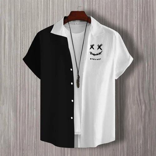 Simple Mens Shirt 3d Patchwork Print Hawaiian Shirts For Me