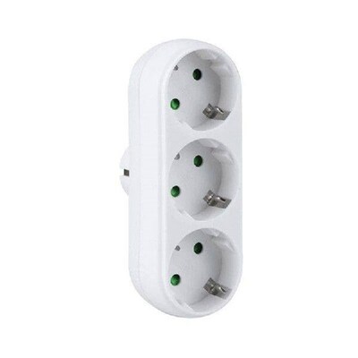 Electrical Plugs Adapter German Type 3 Way Socket