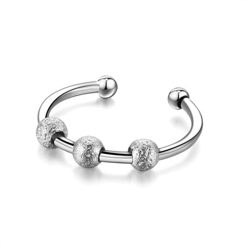 Rotatable Stress Relief AntiAnxiety Pearl Bead Creative Ring
