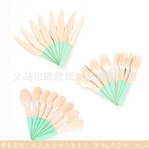 公主粉色派对刀叉勺甜品桌布置用品生日聚会野餐叉Princess party