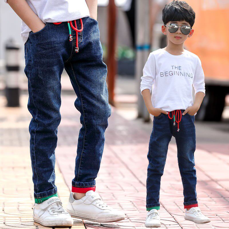 Kids Pants Big Boys Stch Joker Jeans 2019 Spring Children Pe