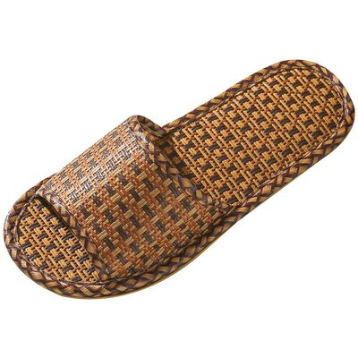 Home Rattan Grass Slippers Womens Non-slip Indoor Couples
