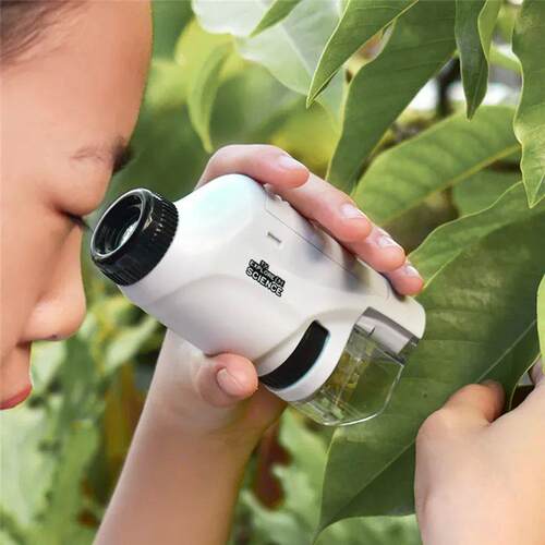 Pocket Microscope Kids Science Toy Kit 60-120x Educational M