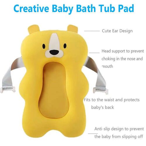 Baby Bath Tub Pad Non-Slip Bathtub Seat Comfortable Newborn