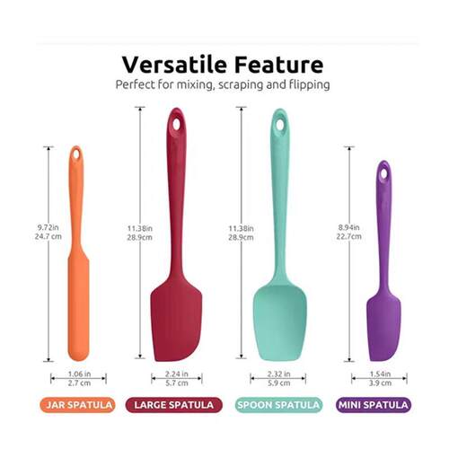 Silicone Spatula Food Grade Rubber Kitchen Baking Scraper