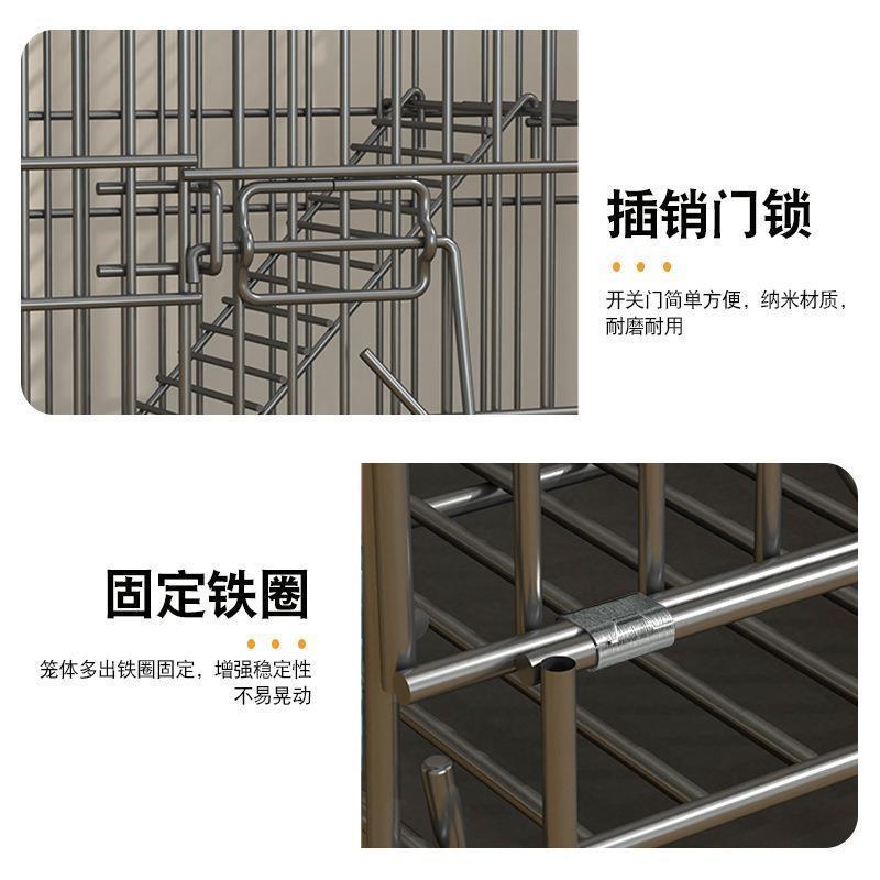 bird cage Domestic Cat Villa with toilet indoor large foldin图片