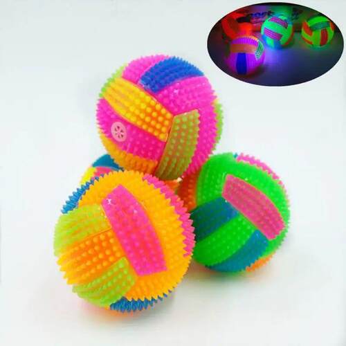 Glowing Ball Dog Toy Led Puppy Bouncy Chew Dog Ball Molar To