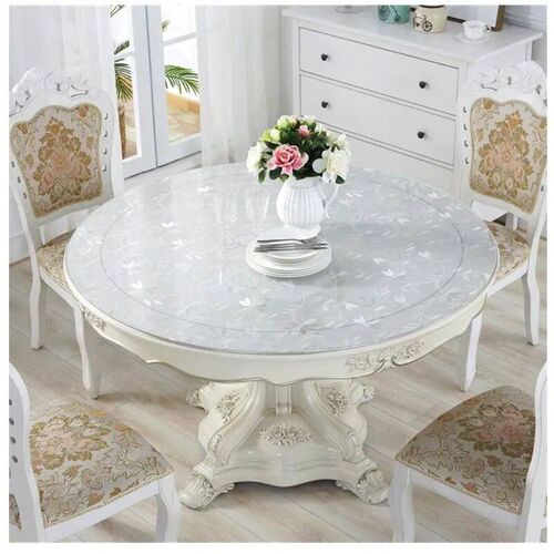 2.0mm thick Round Transparent Soft PVC Tablecloth, Waterproo