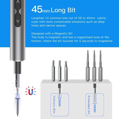 62 in 1 Electric Screwdriver Set Precision Handle Portable P