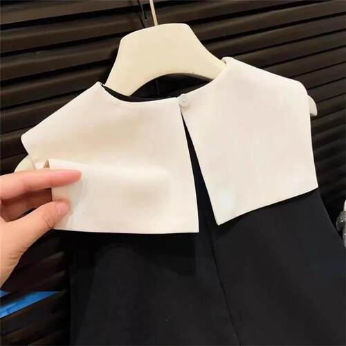 Korean Version Black Sleeveless Kids Clothes Summer New Bow
