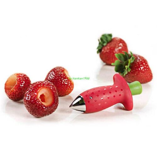 1Pcs Strawberry Huller Metal Tomato Stalks Plastic Fruit Lea