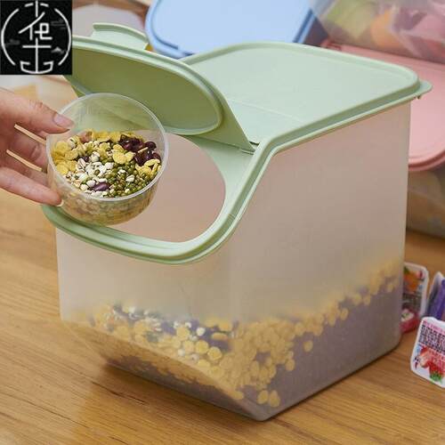 rice bottle pot cover food plastic storage container box can