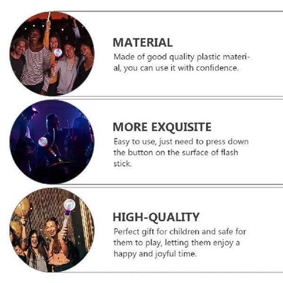 Party Atmosphere Flashing Sticks LED Glow Plastic Toy for