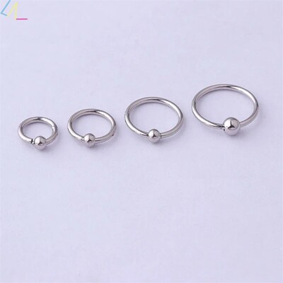 6/8/10/12mm Ball Septum Hoop Nose Ring Body Piercing Jewelry
