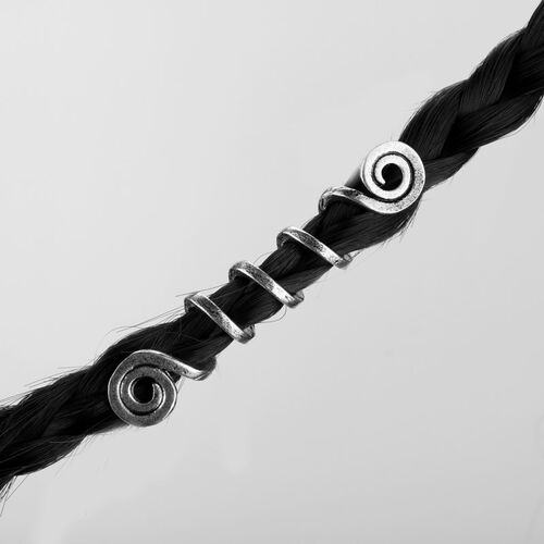 Viking Spiral Charms Beads for Hair Braids for Beard Hair Be