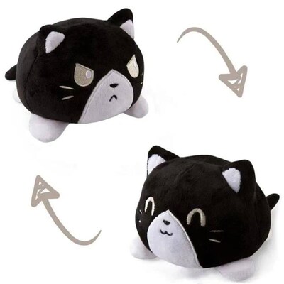 Double Sided Cat Gato Kids Flip Plushie Animals Peluches For