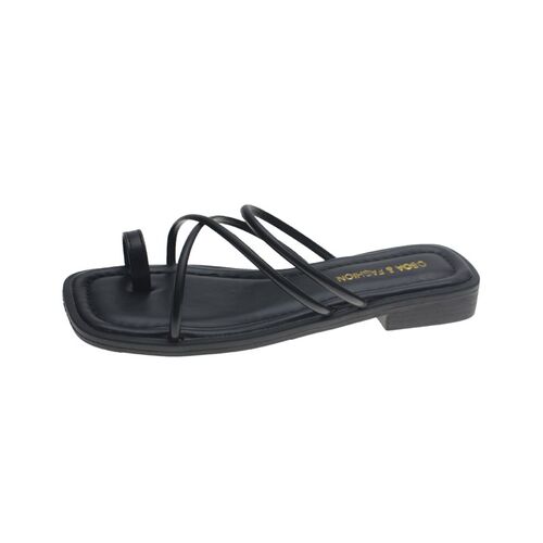 Flat Toe Flip Flops Women Thin Strap Combo Beach Shoes Outdo