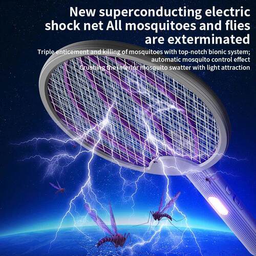 Foldable Electric Mosquito Swatter 3-in-1 Electric Mosquito
