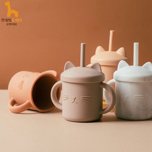 200ML Baby Feeding Drinkware Straw Cup Baby Learning Feeding