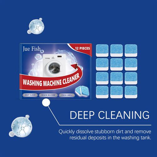 JUE FISH Washing Machine Cleaner Tablets - Daily Use for Rem