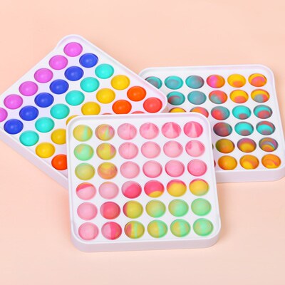 Childs Educational Stress Relief Silicone Toy Rainbow Gradie