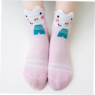 5 Ps Lovely Short Baby Socks for newborn Cotton Mesh sock