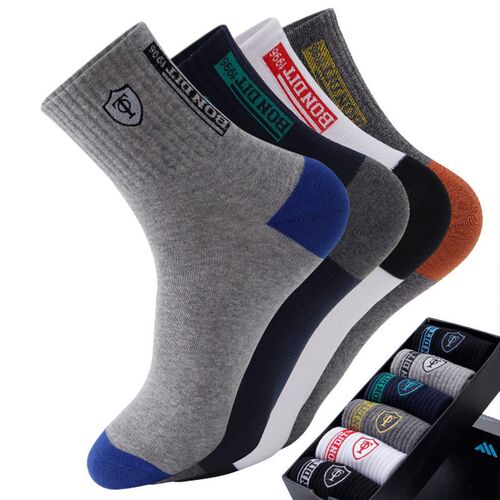 L Socks Mens Solid lor tton Socks Trophy Socks Stocking Deo