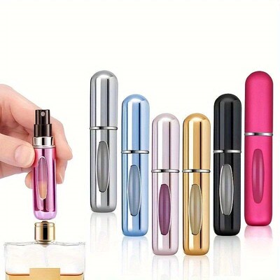 6 Portable Spray Bottles Travel Size 5ml Self-Priming Bottom