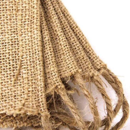 4.3M 15 Flags Vintage Jute Hessian Burlap Bunting Banner Wed