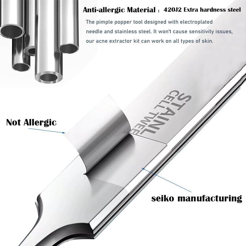 Blackhead Remover Tools Pimple Popper Tool Kit Acne图片