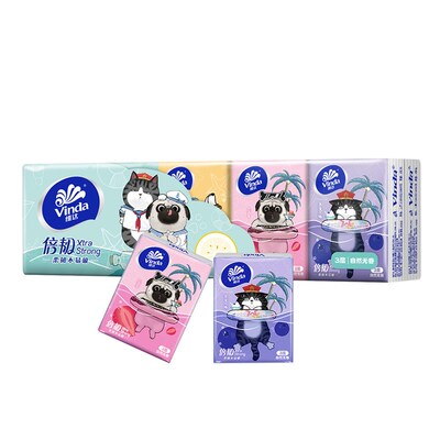 Vinda Pocket Tissues Travel Packs  Facial Tissue Packs 3-Ply