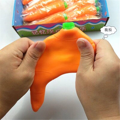 Shapeable Banana Carrot Vegetable Squeeze Toy Novelty Fidget