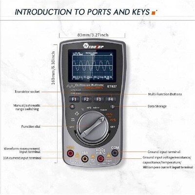 Oscilloscope True RMS Multimeter Resistance Frequency Diode