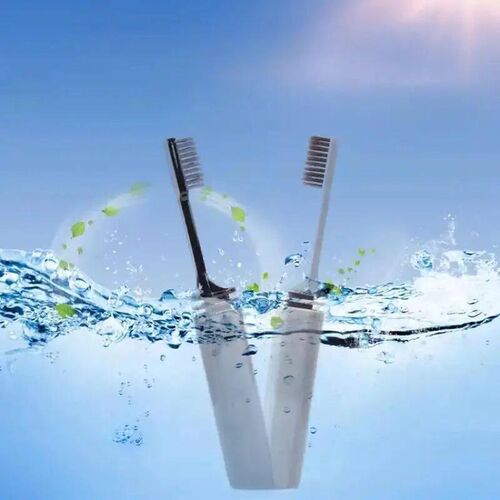 Portable Compact Charcoal Folding Toothbrush - Perfect for T