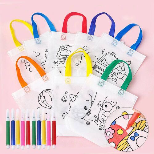DIY Graffiti Bag with Coloring Marker Carnival Animal Art Pa